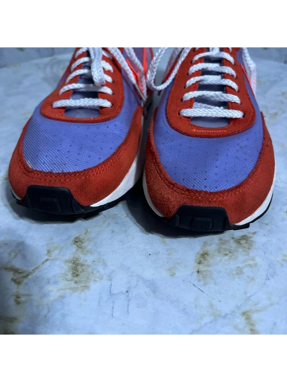Nike Waffle One Womens Sz 8.5 Running Shoes Red Purple Athletic Trainer Sneakers